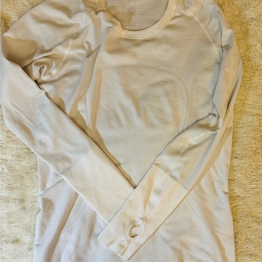 Lululemon Swiftly Long Sleeve, White, Size 10